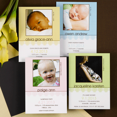 online birth announcement
